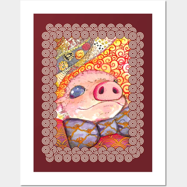 Chinese new year 2019, year of the pig Wall Art by Sutilmente